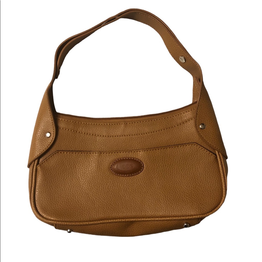 Tod's Tan Pebbled Leather Shoulder Bag